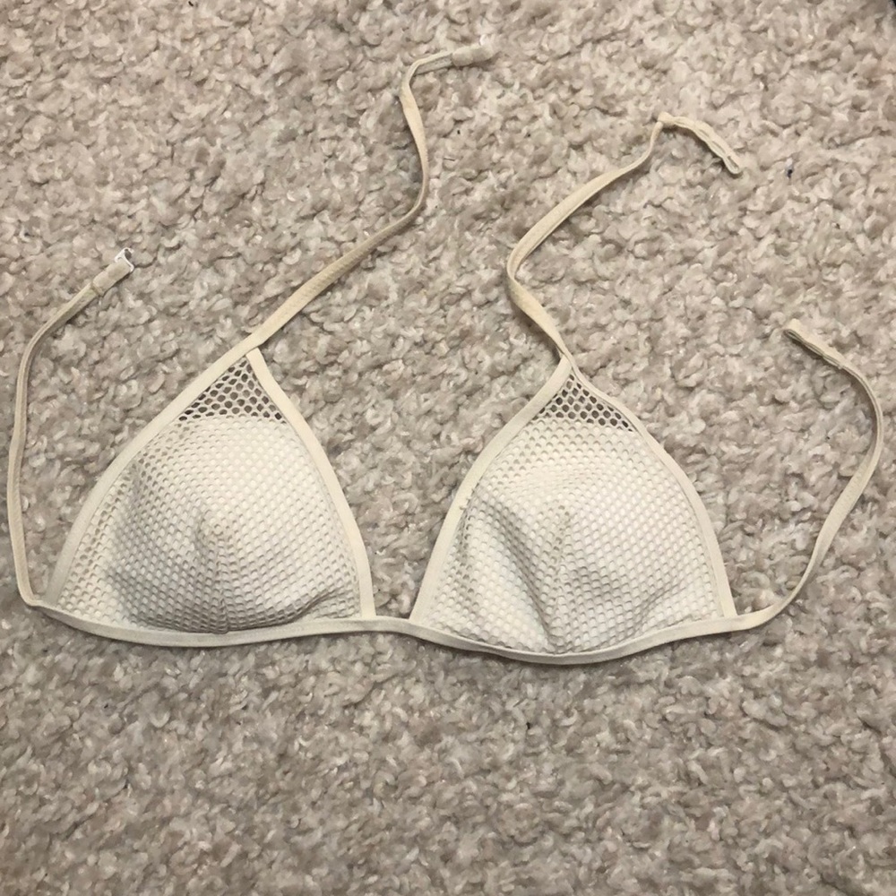 White Net Bikini Top